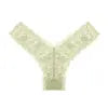 High Quality Floral Lace Thong Underwear Women Sexy Low-Rise Seamless Knitted Polyamide Spandex G-String Bikini Soft Logo Waist