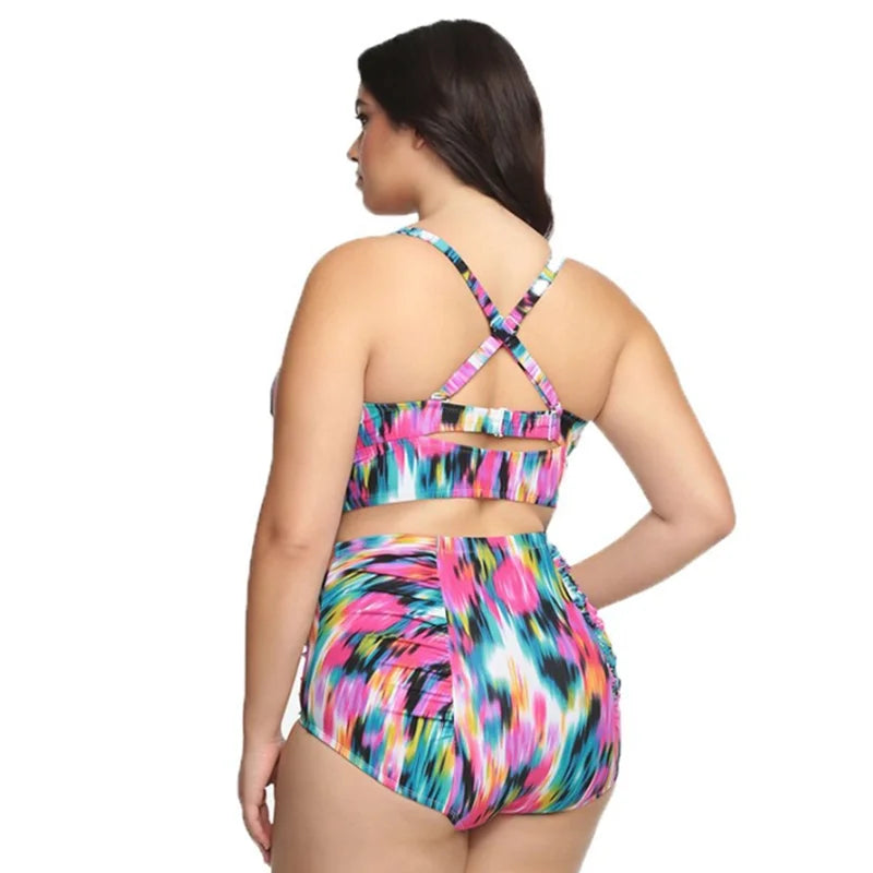 2021 Large Plus Size Swimwear Female Push up Bikini With Cup Women Bikini Set Two Pieces Swimsuit Bathing Suit Swim Beach Dress