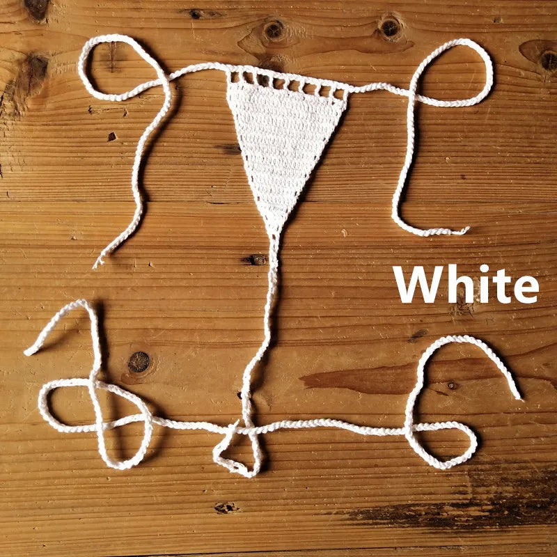 CHSD-X006 Hand Crochet Lace Thong String extreme Sexy Women Mini Secret Swim Brief  Bikini Micro Bikini  Swimwear Manufacturer