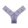 High Quality Floral Lace Thong Underwear Women Sexy Low-Rise Seamless Knitted Polyamide Spandex G-String Bikini Soft Logo Waist