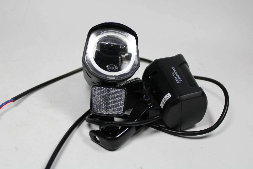 Water proof Electric Bicycle Front Light Bike Accessories with Battery Power Supply