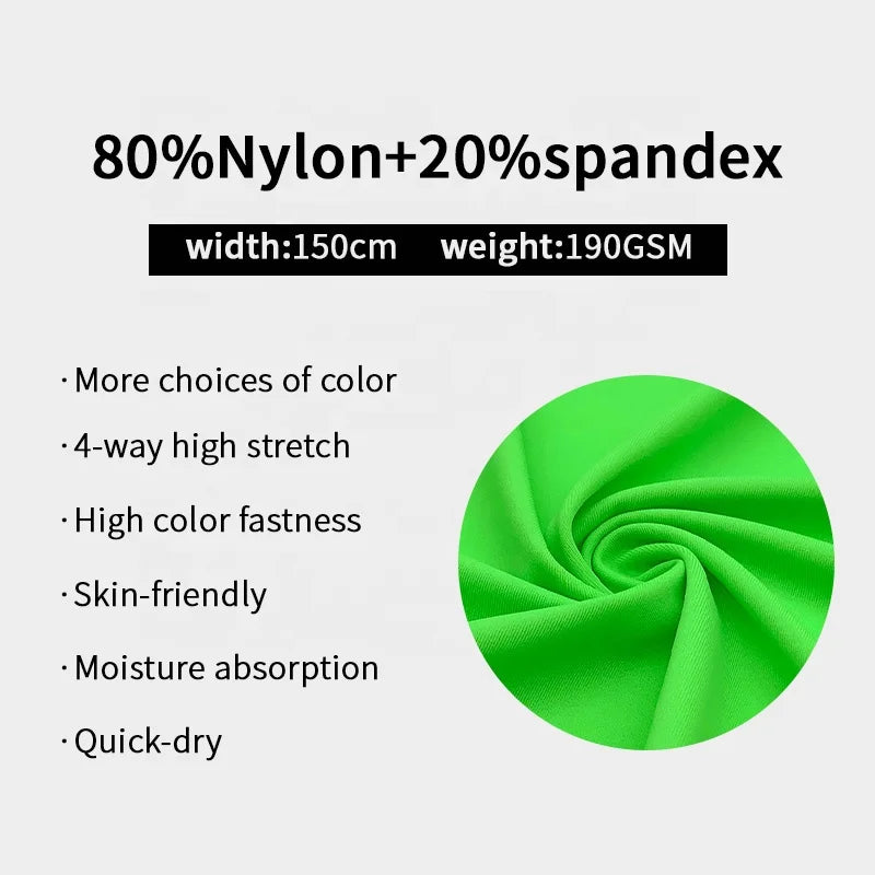 Multi Colors Textile Solid Color 4 Way Stretch Nylon Spandex Knit Fabrics Beachwear Swimwear Underwear Bikini Fabric