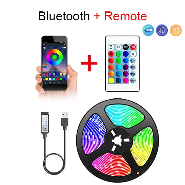 GlowSync LED Strip – USB RGB Light Tape (5050 SMD)  Color your space. Set the mood. Upgrade your vibe.