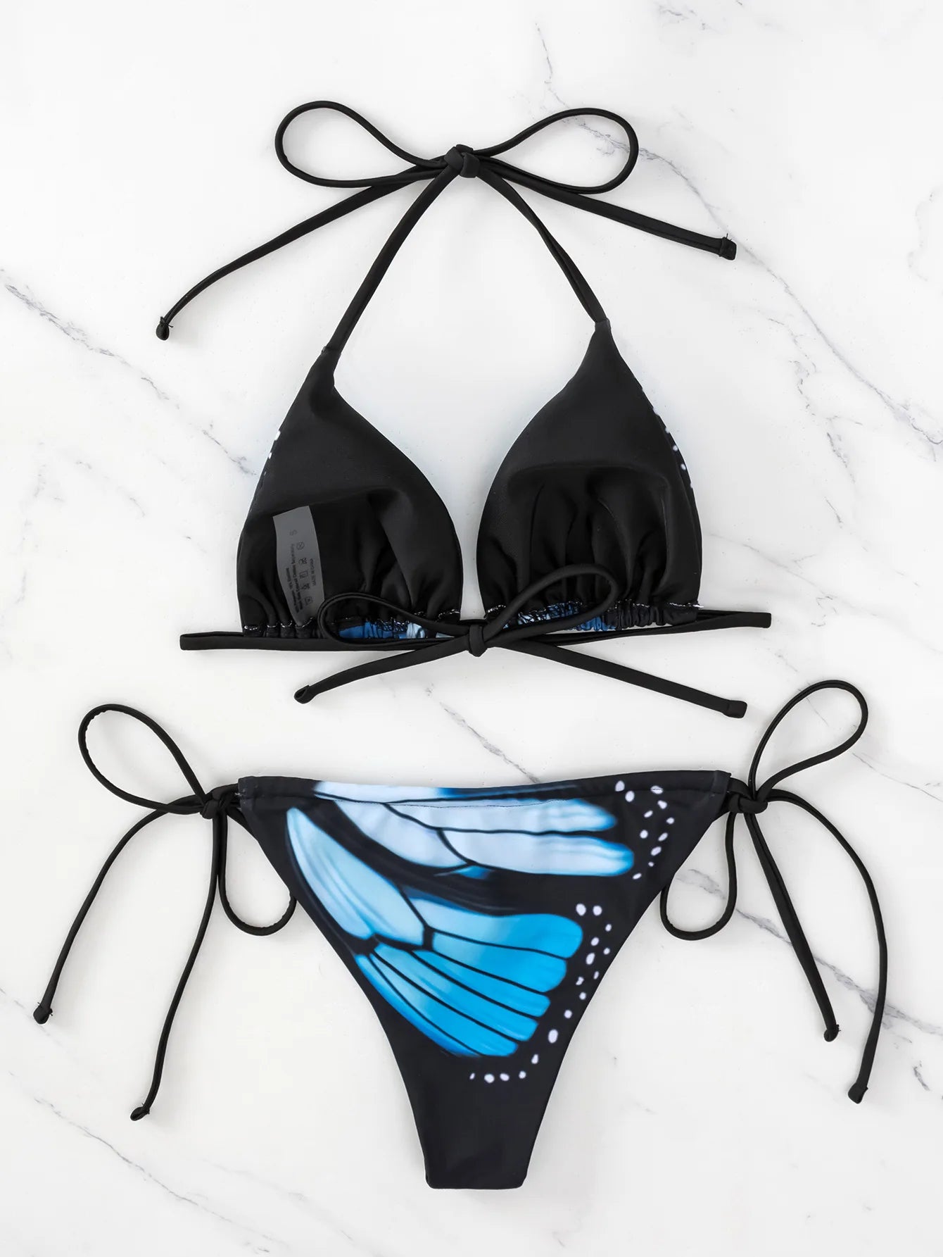 YWZY-ZH313 NWomen's Halter Bikini Sexy butterfly Printed Fashion Beachwear Eco Friendly Swimwear Customized Bikini