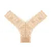 High Quality Floral Lace Thong Underwear Women Sexy Low-Rise Seamless Knitted Polyamide Spandex G-String Bikini Soft Logo Waist