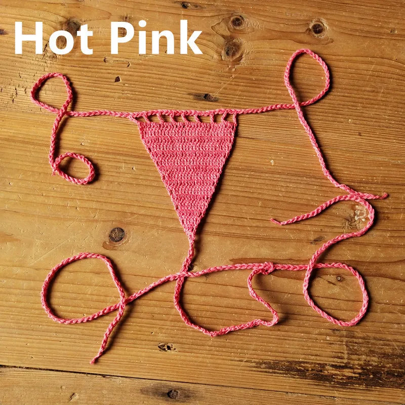 CHSD-X006 Hand Crochet Lace Thong String extreme Sexy Women Mini Secret Swim Brief  Bikini Micro Bikini  Swimwear Manufacturer