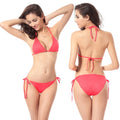 Oem Summer Surfing Snorkeling Sexy Swimming Women Swimsuit Solid Beautiful Girls Swimwear Bikini Custom Bathing Suit