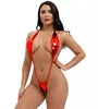 Free Size Shiny Sling Shot Bodysuit G-string Thongs Halter Bikini Jumpsuit Faux Leather Sexy Lingerie Comfy Fashion Hot New