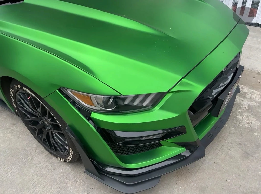 FYL Good Stretch PET Satin Ceramic Romani Green Car Film 1.52*17M Wrap Car Matte Wrap Vinyl Body Film Wrapping Auto Sticker