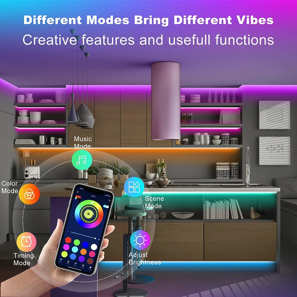 GlowSync LED Strip – USB RGB Light Tape (5050 SMD)  Color your space. Set the mood. Upgrade your vibe.