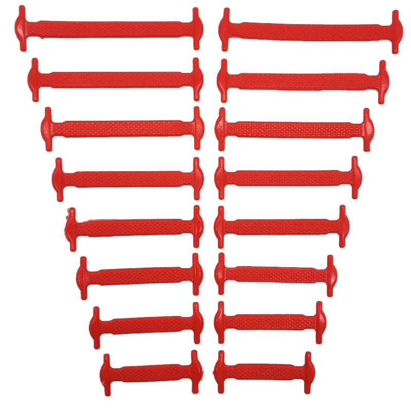 FlexLock No-Tie Laces – 16PCS Silicone Shoelace Set  Slip on. Stay secure. No tying needed.