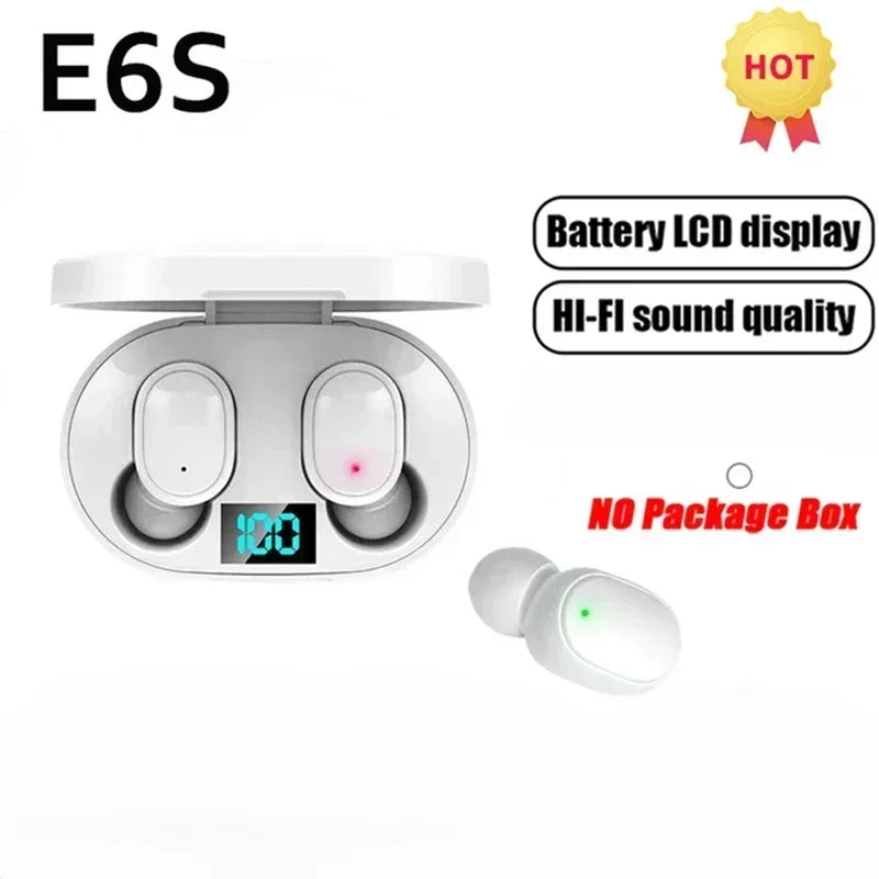 E6S Wireless Earbuds – Noise Reduction & Deep Bass Sound  Compact, powerful, and made for everyday listening.