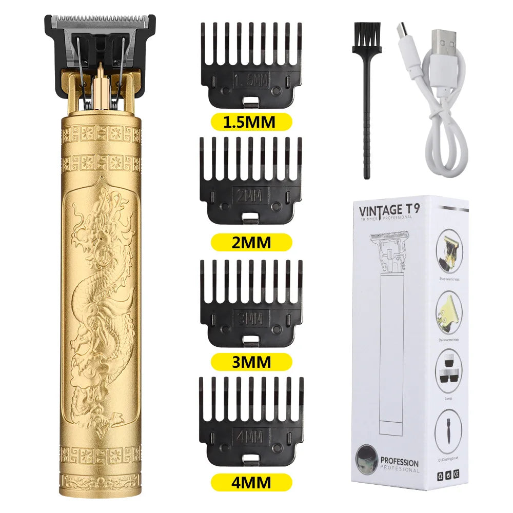 RetroCut T9 Pro Trimmer – Precision Hair & Beard Grooming Kit  Sharp, stylish, and built for professional-level grooming at home.