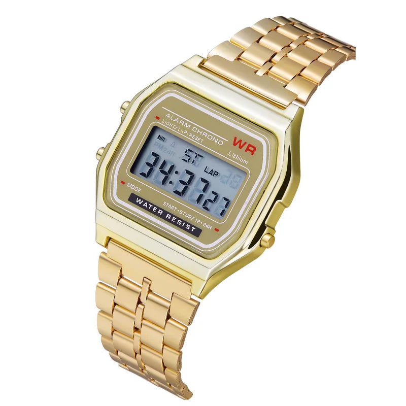 F91W Classic Digital Watch – Steel Band Edition  Timeless look. Everyday function. Effortless style.