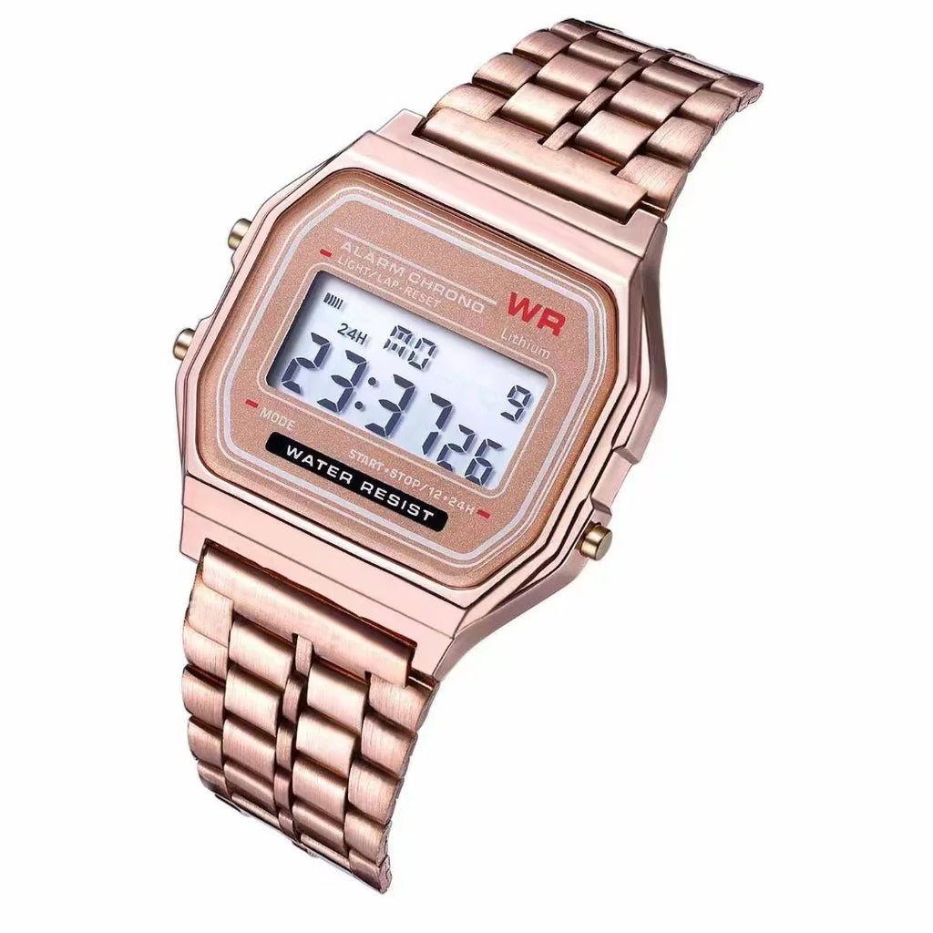 F91W Classic Digital Watch – Steel Band Edition  Timeless look. Everyday function. Effortless style.