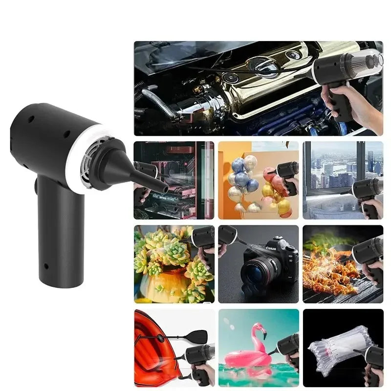 TurboClean Mini Car Vacuum – 9000Pa Portable Wet & Dry Cleaner  Compact power. Deep clean. Anytime, anywhere.