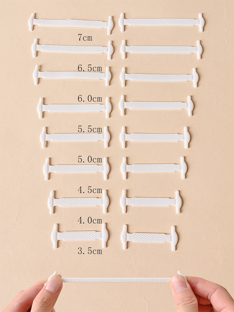 FlexLock No-Tie Laces – 16PCS Silicone Shoelace Set  Slip on. Stay secure. No tying needed.
