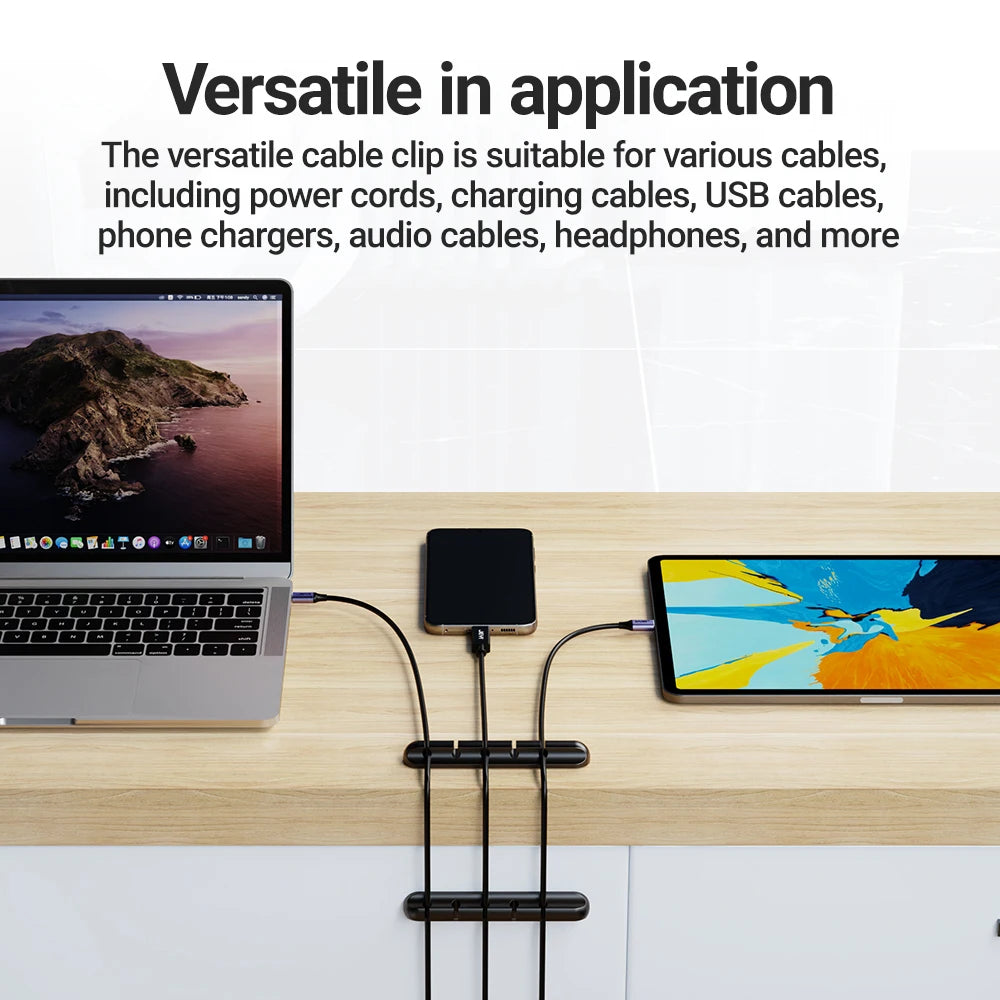 CableFix Organizer Clips – Clean & Tidy Cable Management  No more messy wires. Keep your space clean and organized.