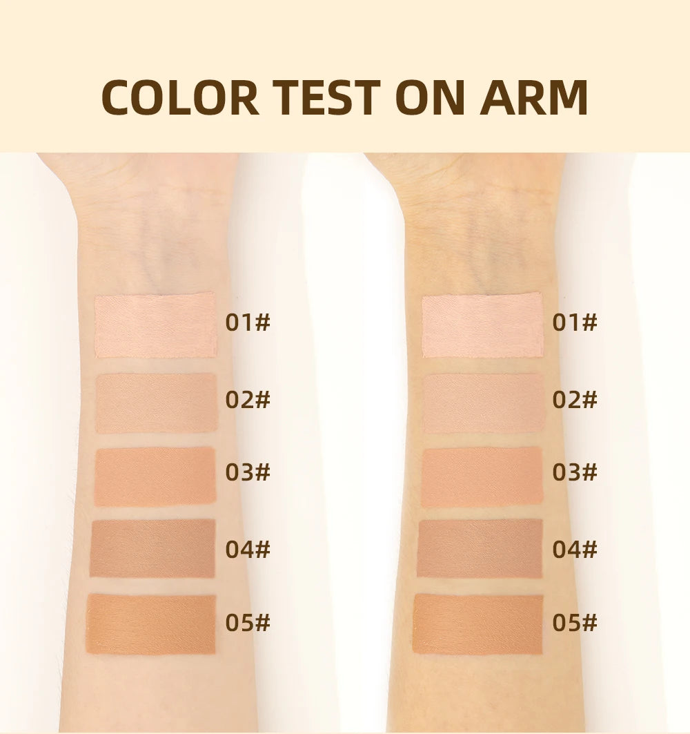 QIBEST Liquid Foundation High Coverage Waterproof Face Concealer Base Cream Lasting Oil-Control Professional Makeup For Women