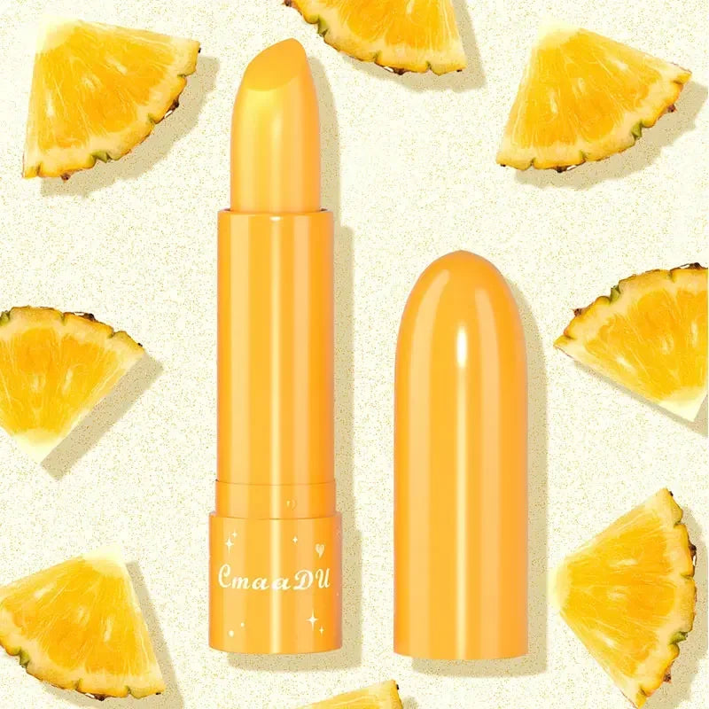 6 Color Waterproof Fruit Color Tinted Shine Changing Moisturizing Nourishing Glow Play Lip Balm lipstick Colour Care