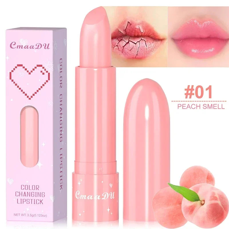 6 Color Waterproof Fruit Color Tinted Shine Changing Moisturizing Nourishing Glow Play Lip Balm lipstick Colour Care