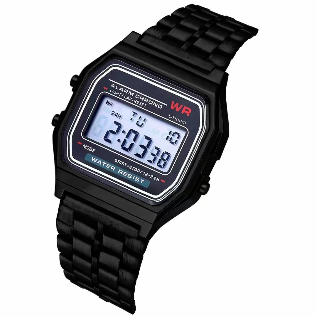 F91W Classic Digital Watch – Steel Band Edition  Timeless design. Everyday function. Reliable style.
