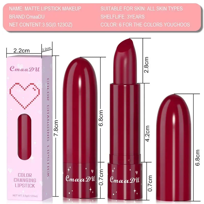 6 Color Waterproof Fruit Color Tinted Shine Changing Moisturizing Nourishing Glow Play Lip Balm lipstick Colour Care