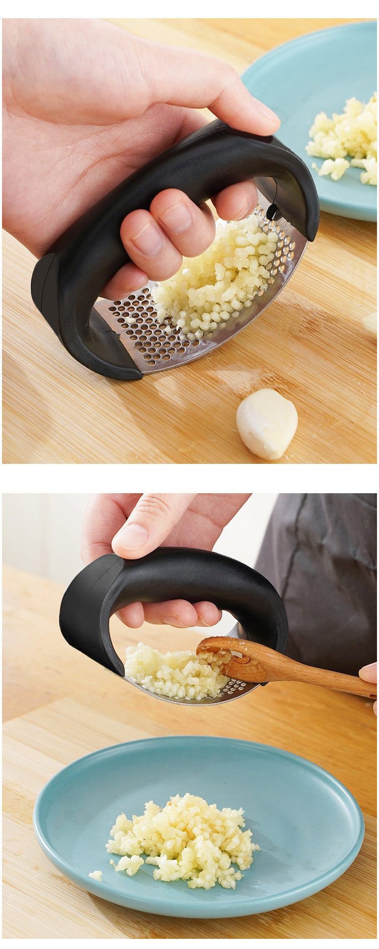 SteelCrush Garlic Press – Stainless Steel Mincer Tool  Crush faster. Cook easier. Upgrade your kitchen.