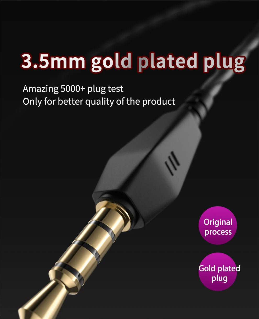 QKZ AK6 HiFi Earphones – 6 Driver In-Ear Headset  Powerful bass. Clear sound. Built for performance.