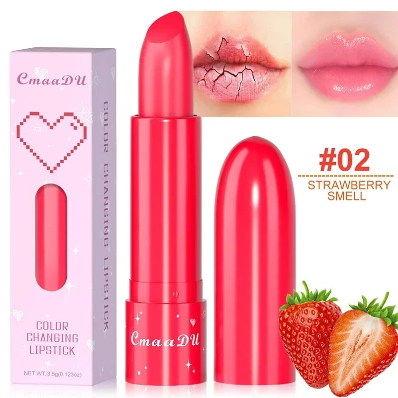 6 Color Waterproof Fruit Color Tinted Shine Changing Moisturizing Nourishing Glow Play Lip Balm lipstick Colour Care