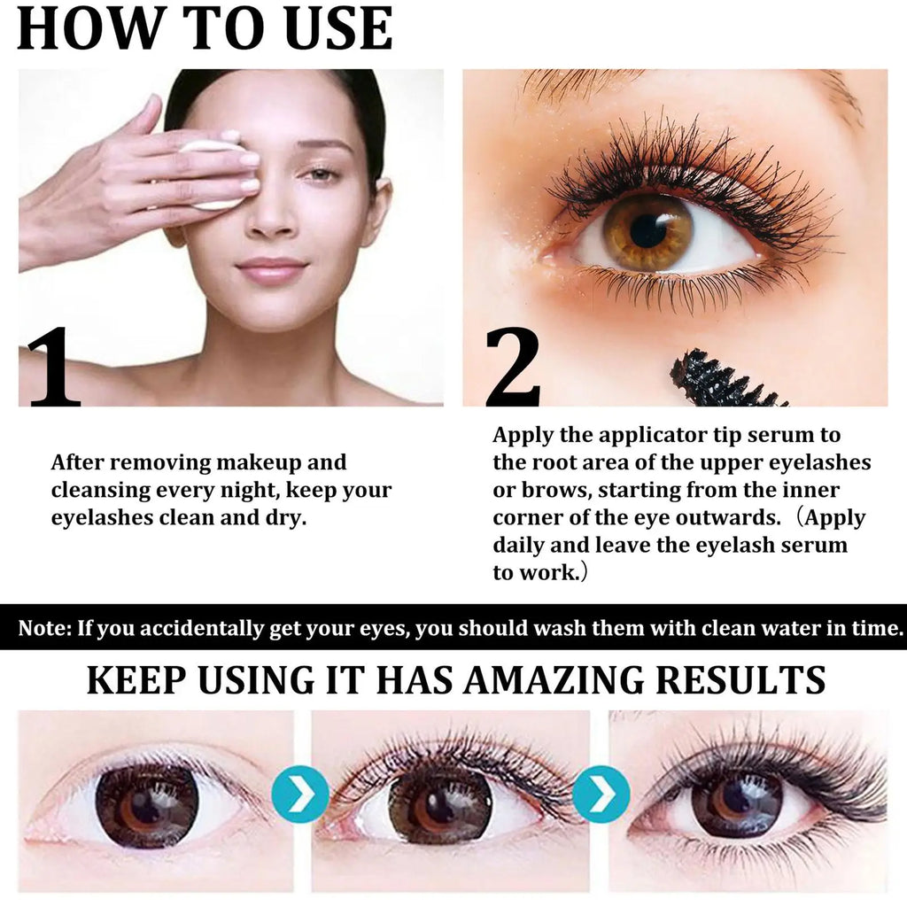 10ml Castor Oil Eyelash Growth Serum Eyelash Enhancer Lengthening Fuller Thicker Lashes Treatment Eyebrow Growth Nourishing