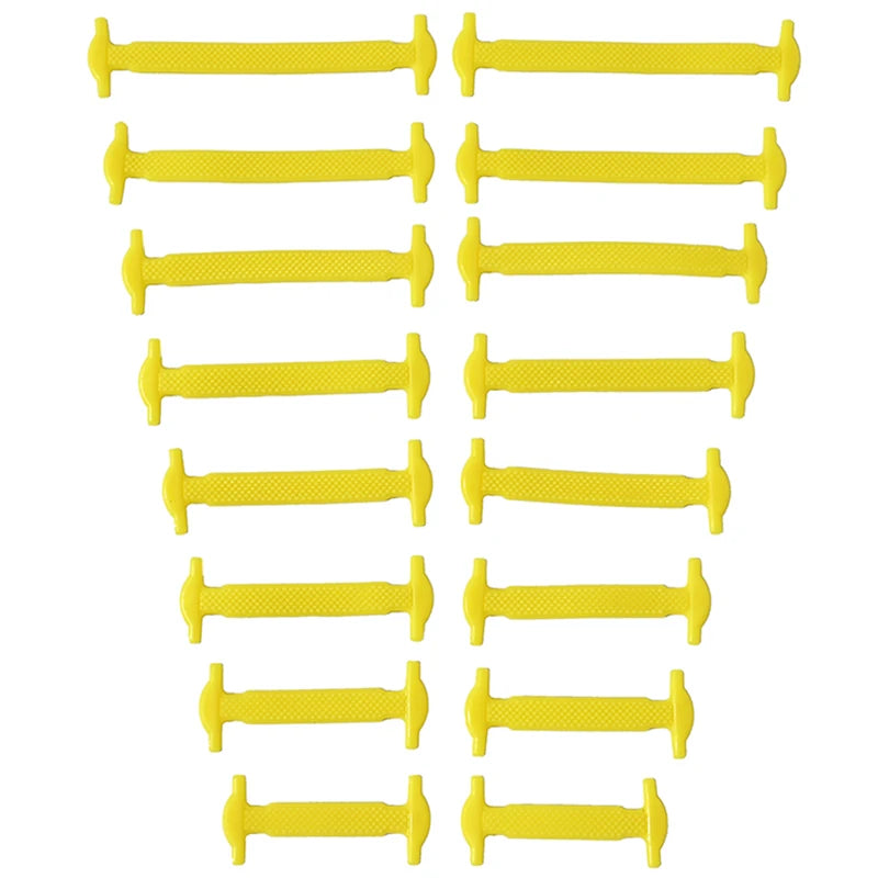 FlexLock No-Tie Laces – 16PCS Silicone Shoelace Set  Slip on. Stay secure. No tying needed.