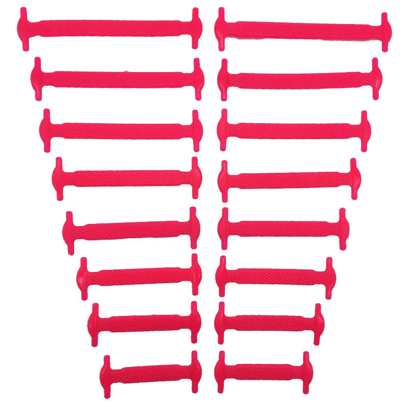 FlexLock No-Tie Laces – 16PCS Silicone Shoelace Set  Slip on. Stay secure. No tying needed.