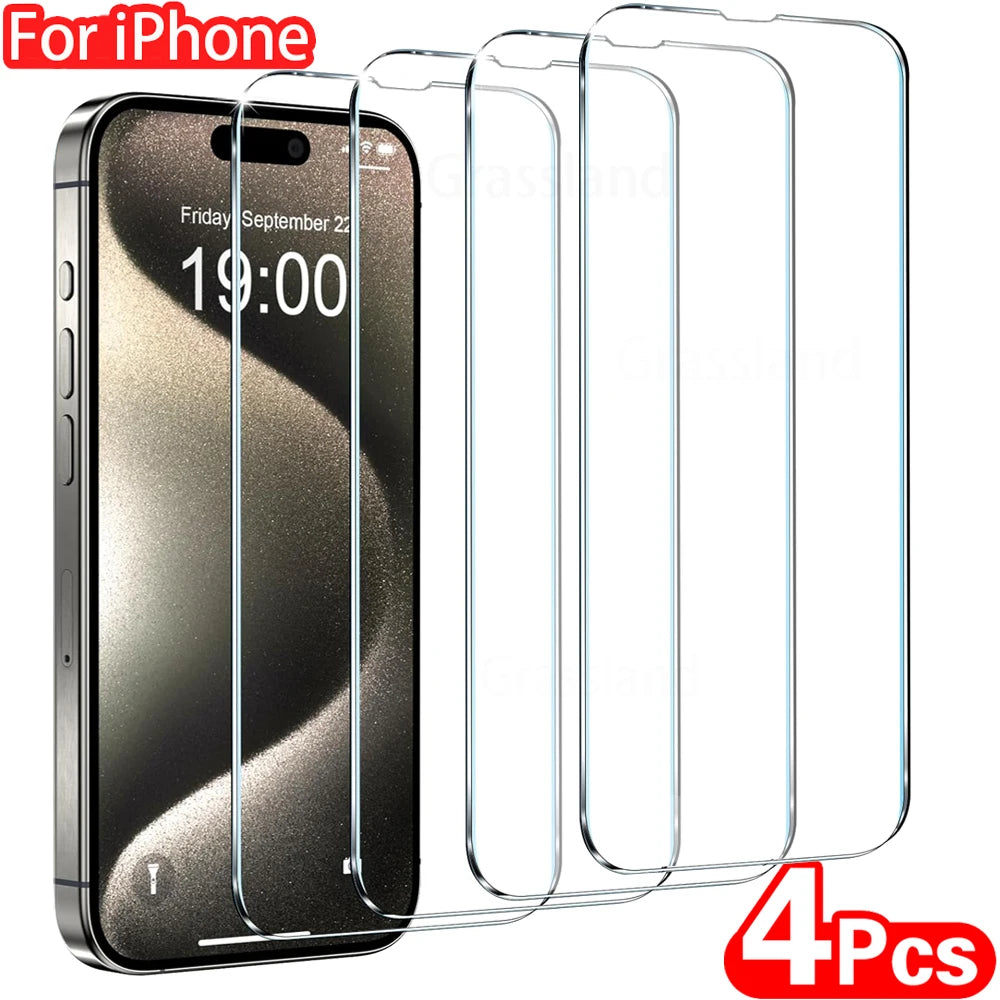 UltraShield Tempered Glass Screen Protector – 4 Pack  Reliable protection for your iPhone. Clear, strong, and easy to apply.