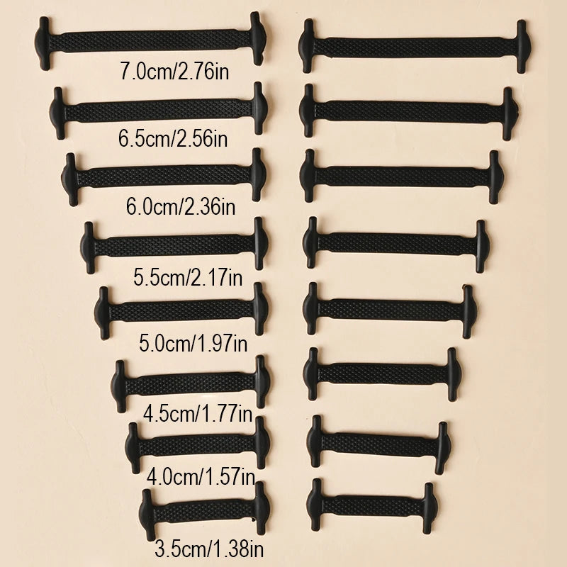FlexLock Silicone Laces – 16PCS No-Tie Shoelace Set  No tying. No hassle. Just comfort.