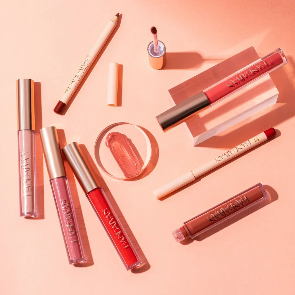 12 Color Matte Liquid Lipstick + Lip Liner Set Nude Velvet Lip Gloss Waterproof Long Lasting Lipgloss Glaze Cosmetics Kit