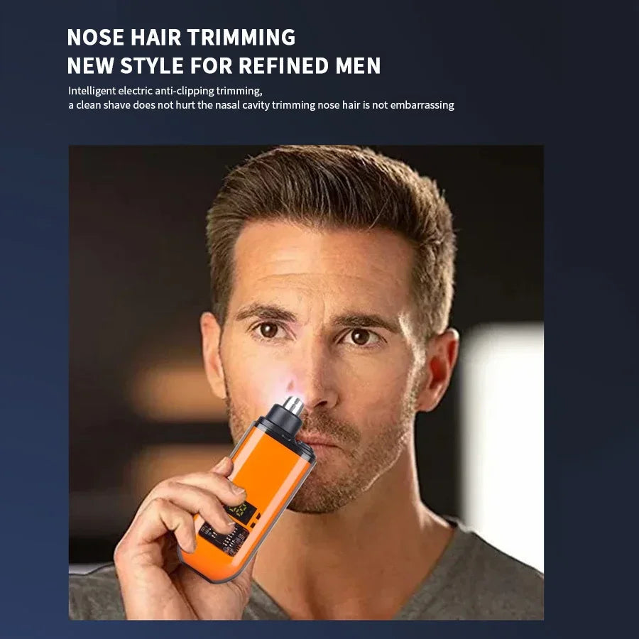 TrimPro 2-in-1 Grooming Tool – Ear, Nose & Eyebrow Trimmer  Clean look. Zero pain. Total precision.