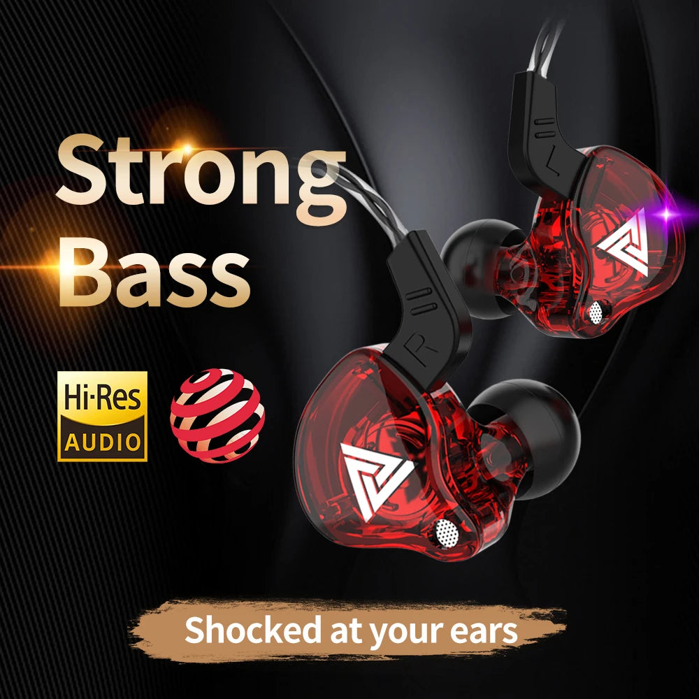QKZ AK6 HiFi Earphones – 6 Driver In-Ear Headset  Deep bass. Clear sound. Built for everyday performance.