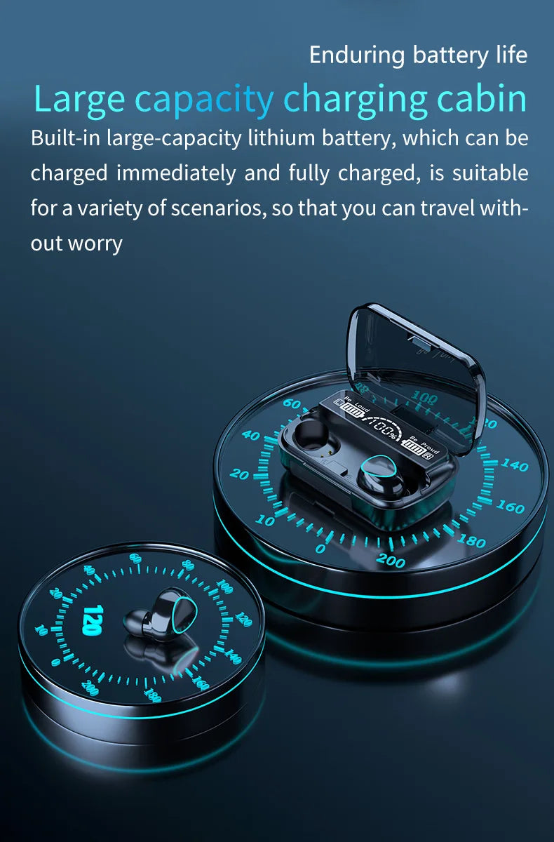 M10 Wireless Earbuds – Power Bank Charging & Deep Bass Sound  More than earbuds—your music, calls, and power on the go.