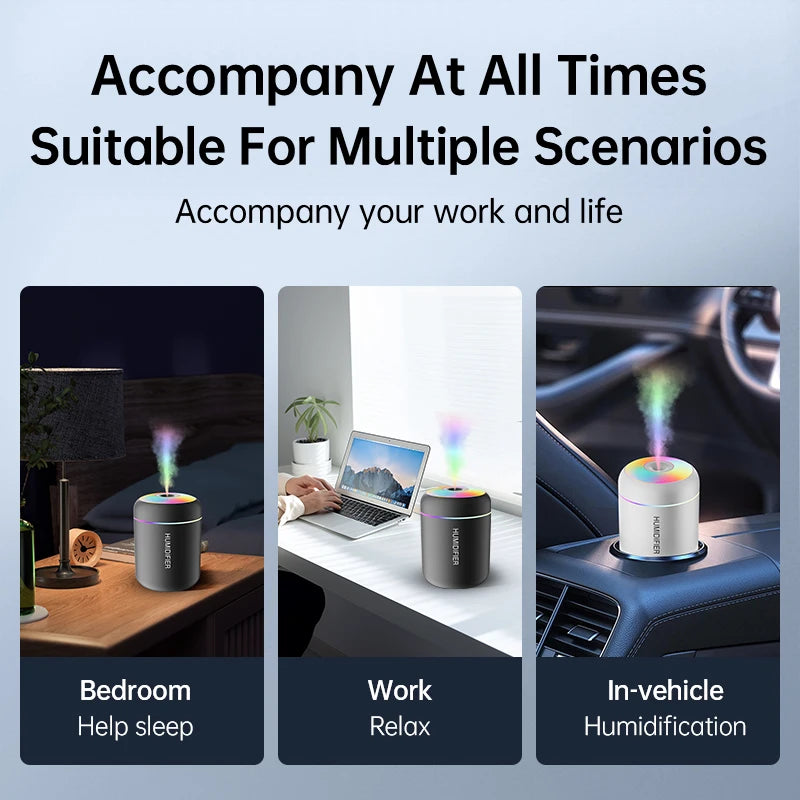 AromaMist Mini Humidifier – 180ML USB Diffuser  Fresh air. Relaxing scent. Peaceful atmosphere.