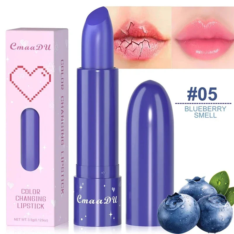 6 Color Waterproof Fruit Color Tinted Shine Changing Moisturizing Nourishing Glow Play Lip Balm lipstick Colour Care