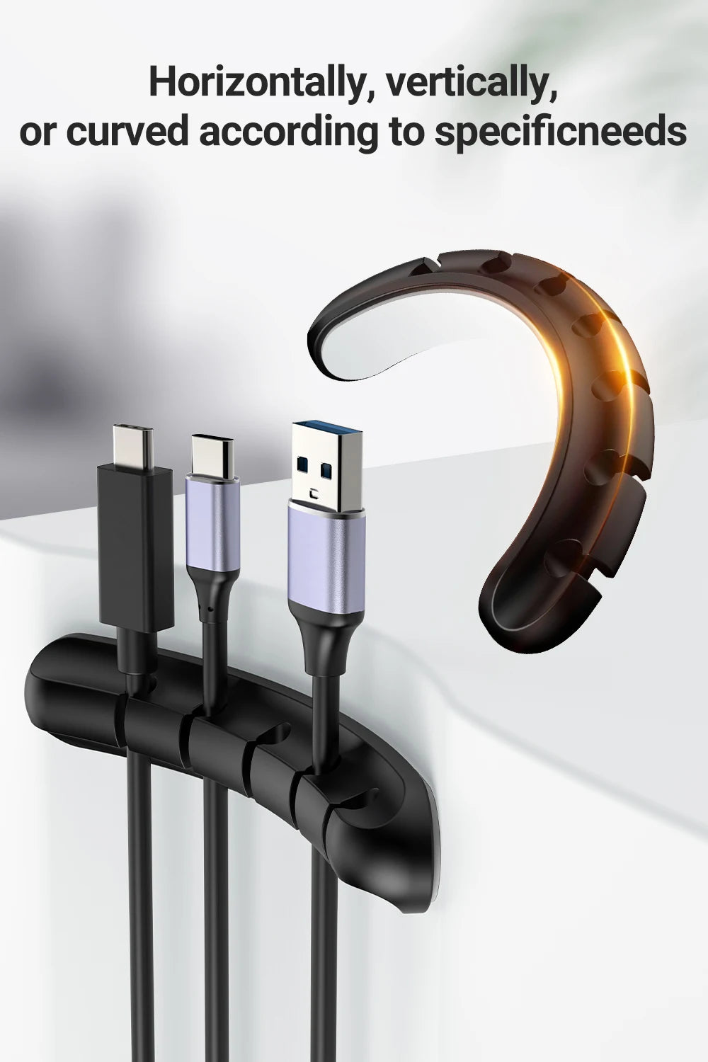 CableFix Organizer Clips – Clean & Tidy Cable Management  No more messy wires. Keep your space clean and organized.