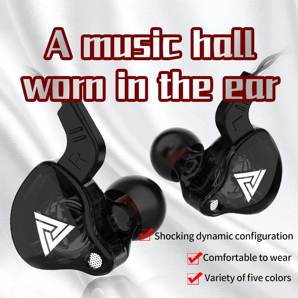 QKZ AK6 HiFi Earphones – 6 Driver In-Ear Headset  Powerful bass. Clear sound. Built for performance.