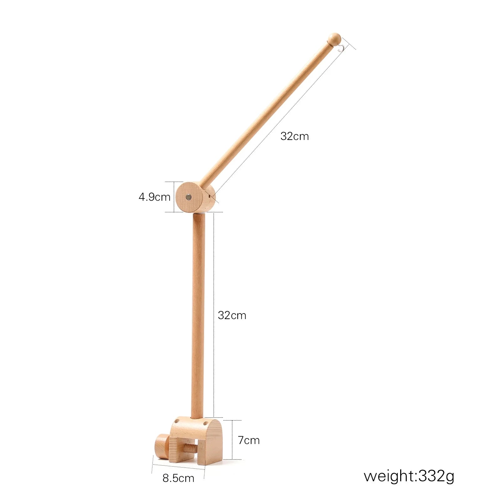 Baby Bed Bell Rattle Toy Soft Cartoon Bear Bed Bell 0-12 Months Bed Bell Wooden Newborn Music Box Bed Bell Hanging Toy Baby Gift