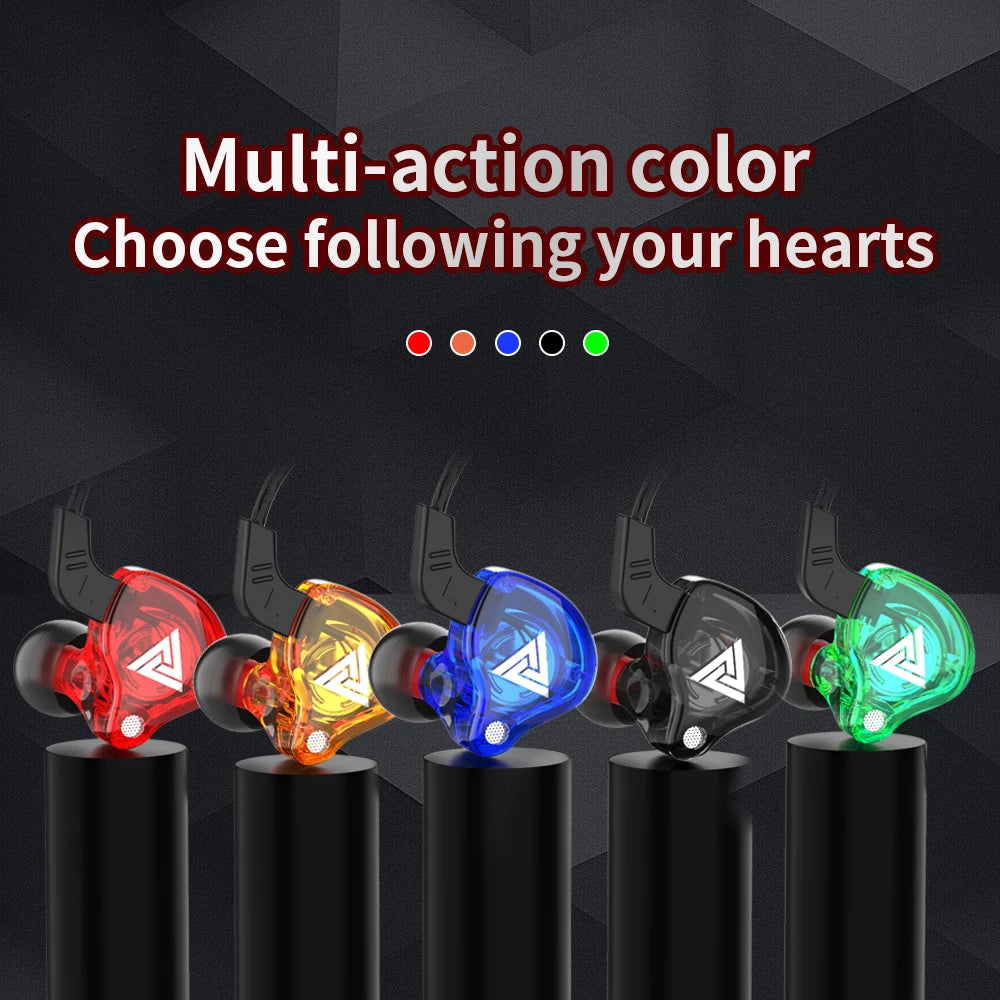 QKZ AK6 HiFi Earphones – 6 Driver In-Ear Headset  Powerful bass. Clear sound. Built for performance.