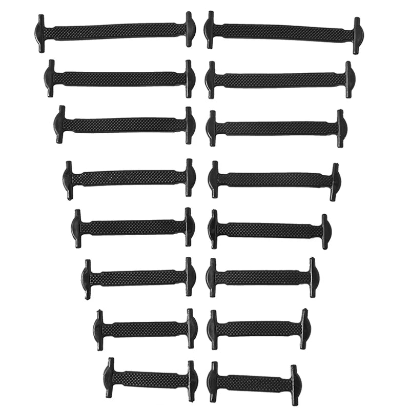 16pcs/lot Silicone Shoelaces No Tie Shoelaces 12 colors Elastic Lace Shoelace Creative Lazy Silicone Laces Rubber Lace
