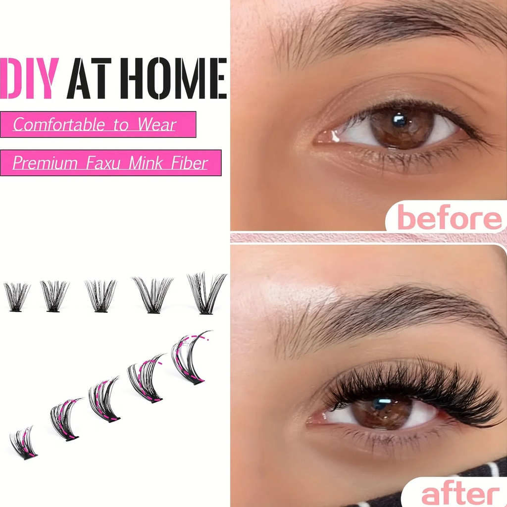 LashMuse Cluster Lashes – Natural Volume DIY Extensions (200pcs)  Salon-quality lashes at home. Soft, natural, and effortlessly stunning.