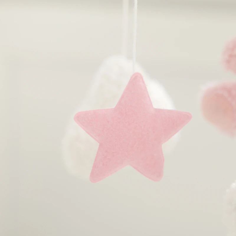 Baby Bed Bell Rattle Toy Soft Cartoon Bear Bed Bell 0-12 Months Bed Bell Wooden Newborn Music Box Bed Bell Hanging Toy Baby Gift