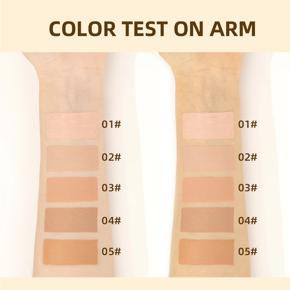 QIBEST Liquid Foundation High Coverage Waterproof Face Concealer Base Cream Lasting Oil-Control Professional Makeup For Women