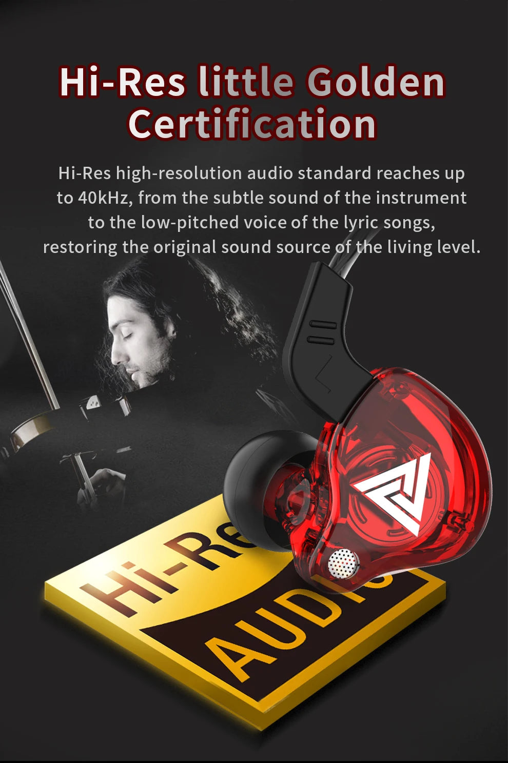 QKZ AK6 HiFi Earphones – 6 Driver In-Ear Headset  Deep bass. Clear sound. Built for everyday performance.